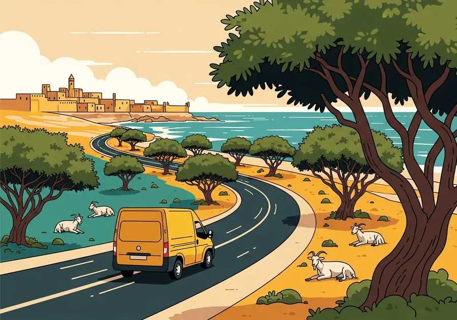 Livraison sur les routes de la région d'Essaouira